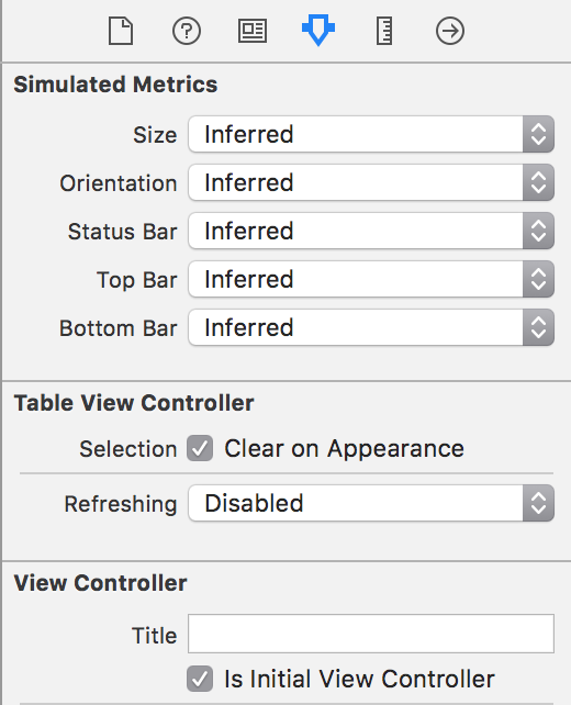 Is Initial View Controller