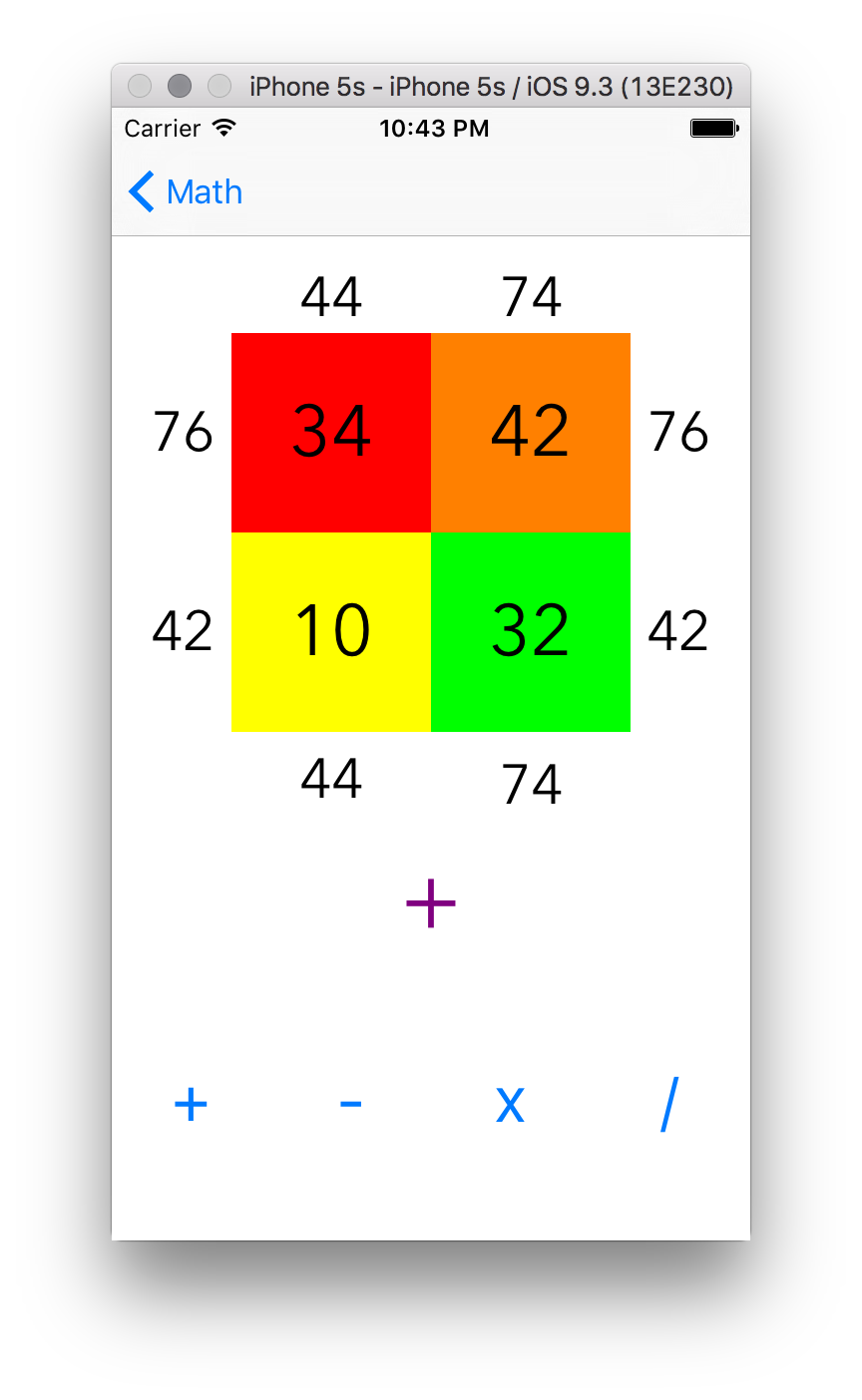 CustomCellMath: Detail view