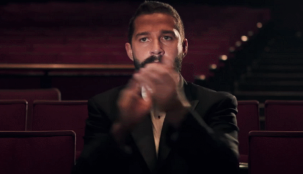 Shia LeBeouf clapping