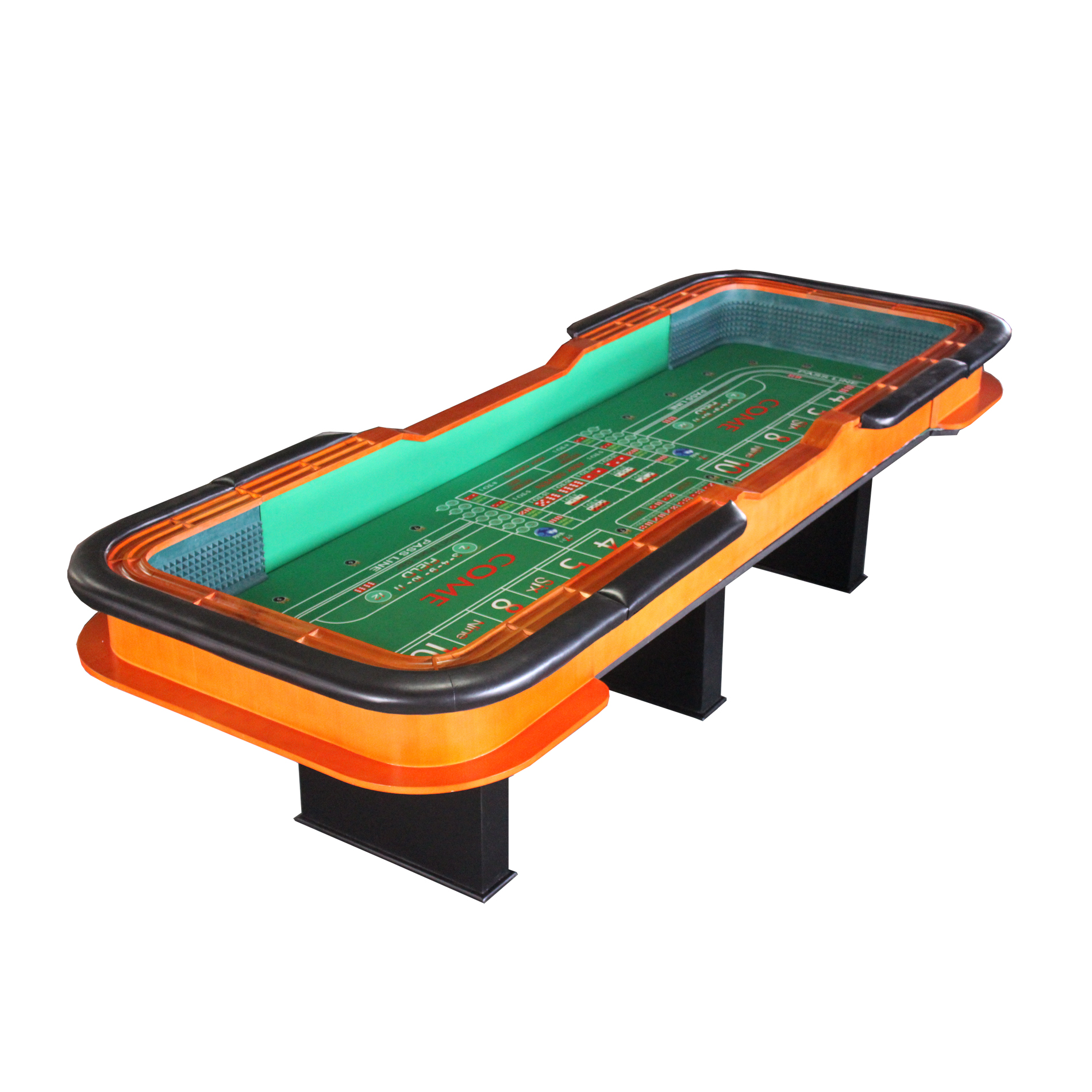 12 Foot Deluxe Craps Dice Table with Diamond Rubber Prdmium Casino
