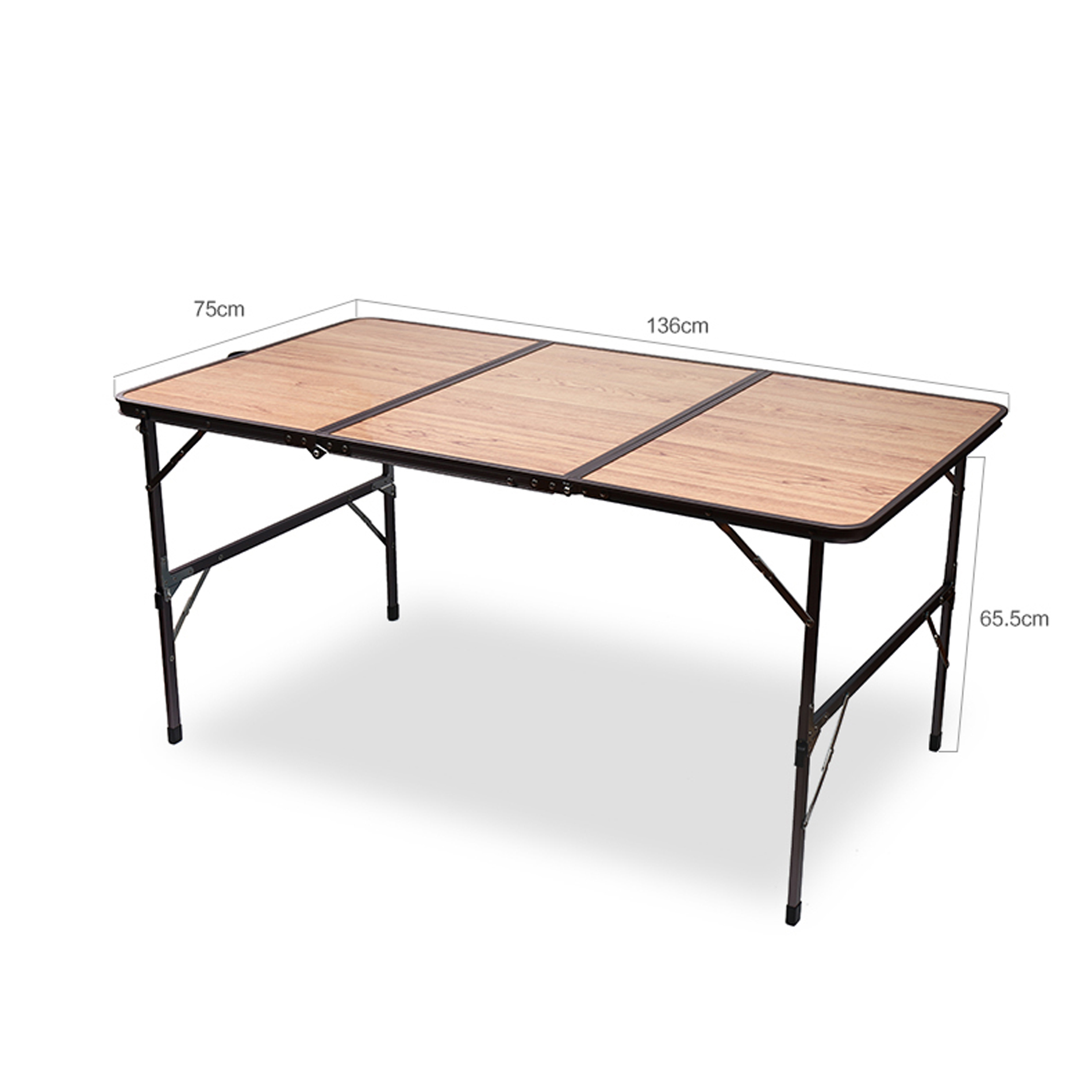 54" Camping BBQ Outdoor Folding Aluminium Picnic Dining 3 Side Table