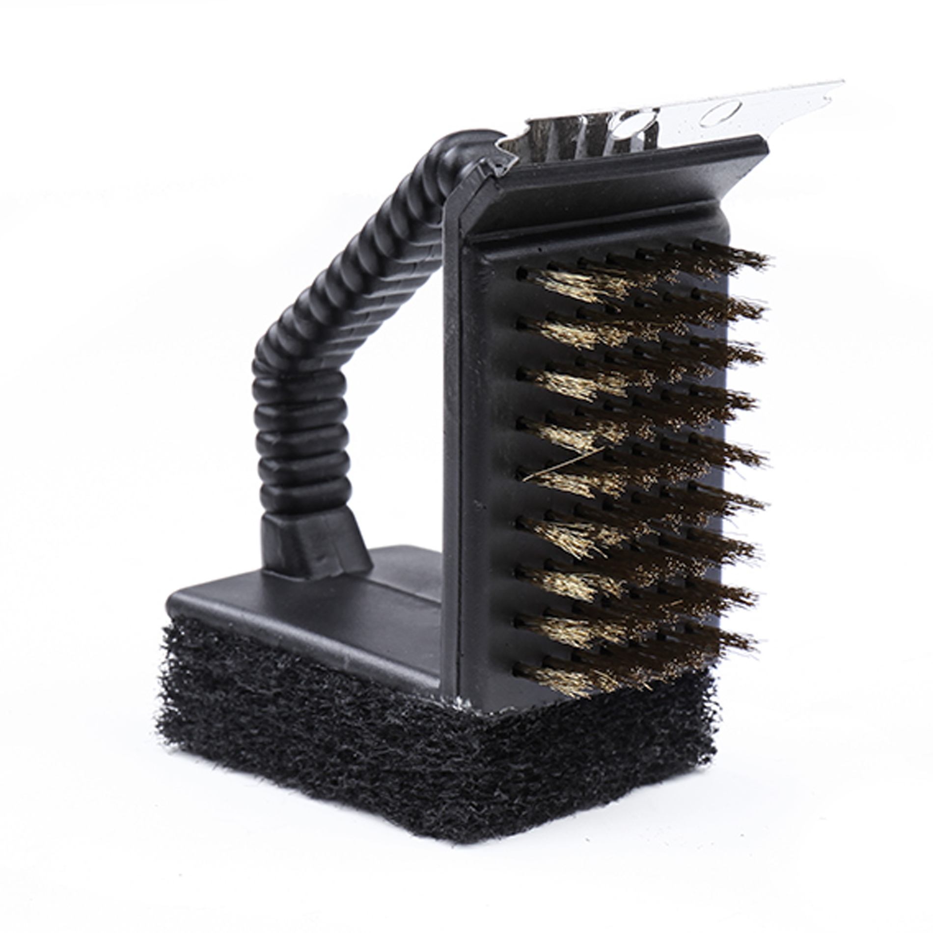 3 in 1 BBQ Grill Brush Barbecue Cleaning Cleaner Tool Woven Wire