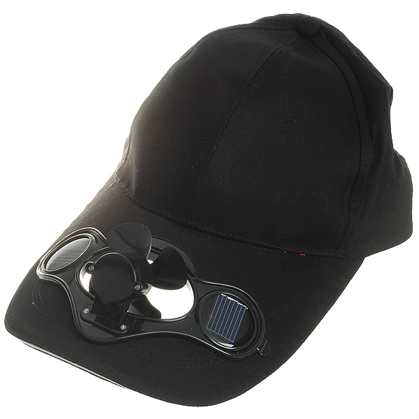 Cotton Sports Solar Powered Fan Hat Cooling Baseball Cap Outdoor