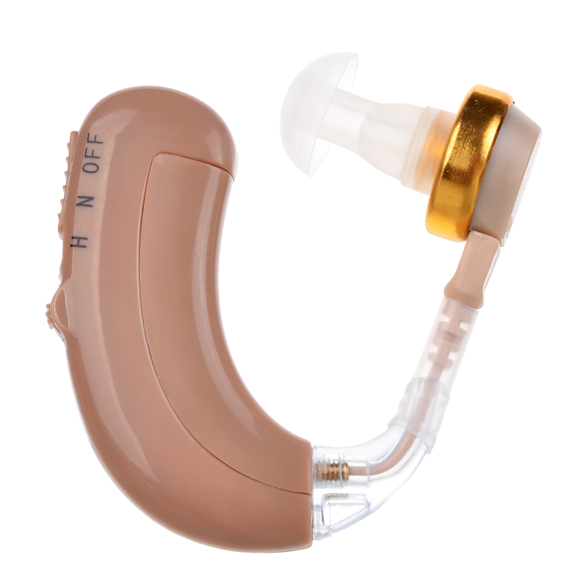 EU Plug 4 Mode Volume Control Earhook Rechargeable Hearing Aid Brown eBay