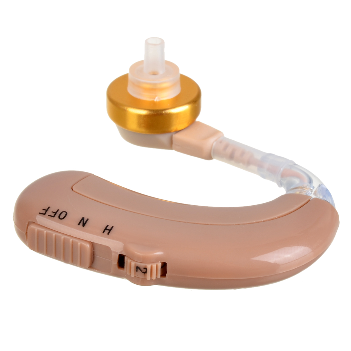 EU Plug 4 Mode Volume Control Earhook Rechargeable Hearing Aid Brown eBay