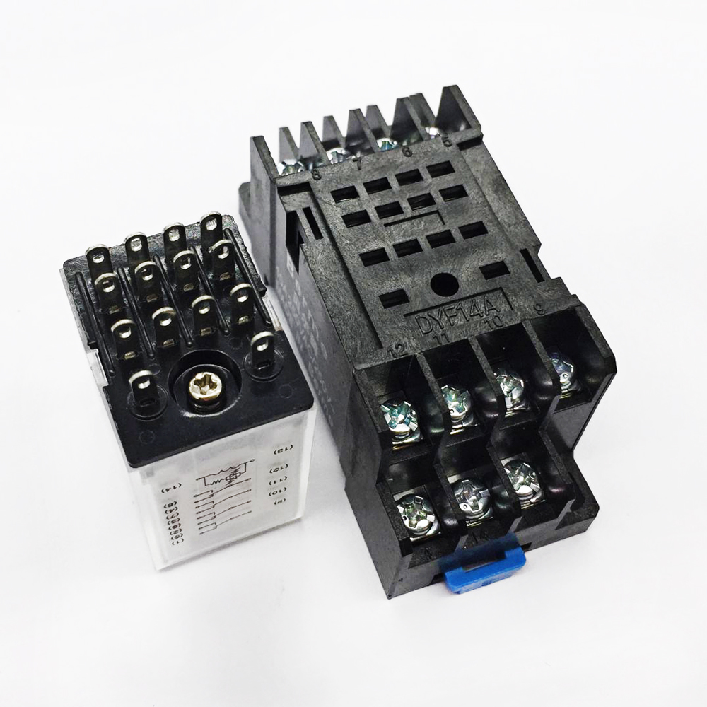 Plastic 14 Pins Power Relay w/ DYF14A Base(DC 24V) eBay