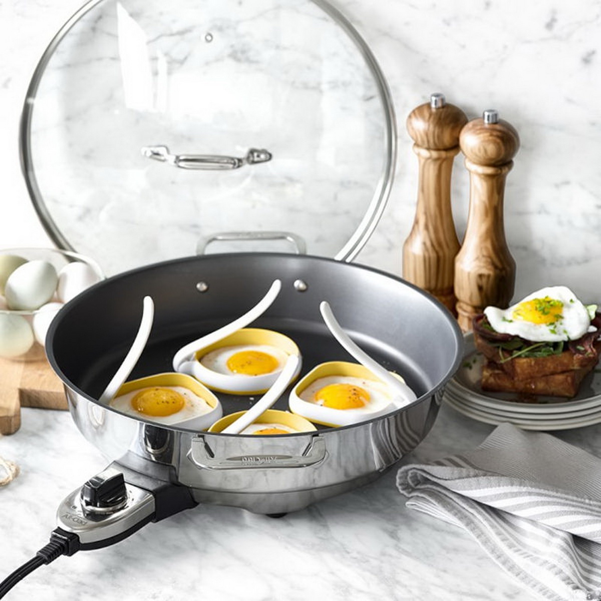 Shaped Round Fried Egg Mold Easy Release NonStick Surface Cooking