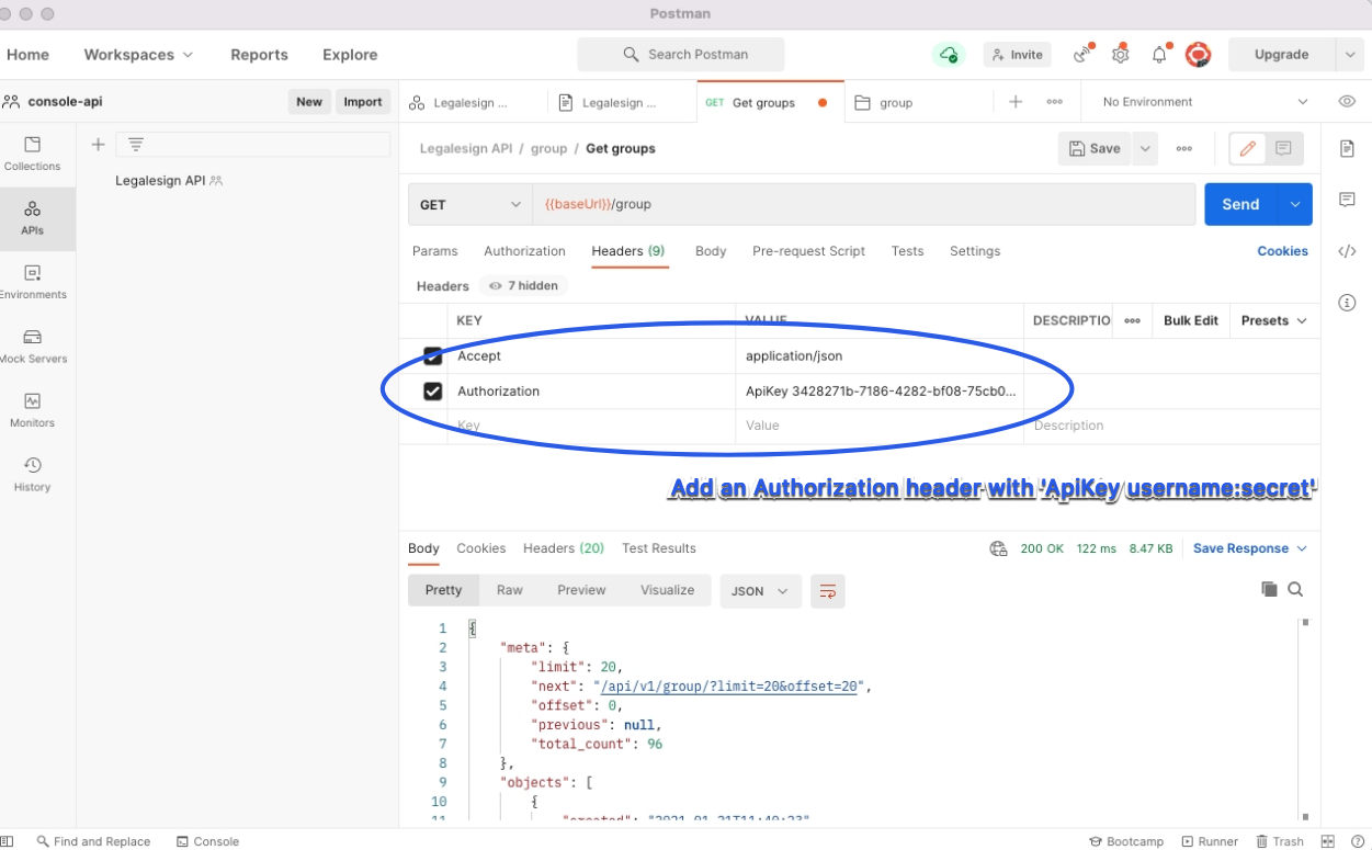 Authorization header in postman