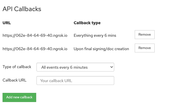 webhooks panel