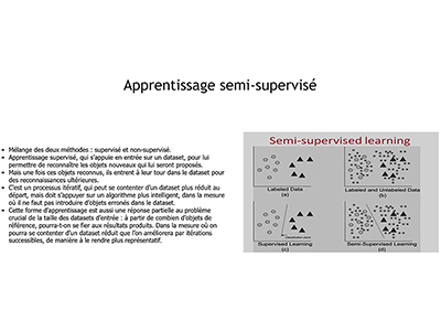 IA, Session 10 : Machine Learning, apprentissage non-supervisé et semi supervisé, association, réduction dimensionnelle