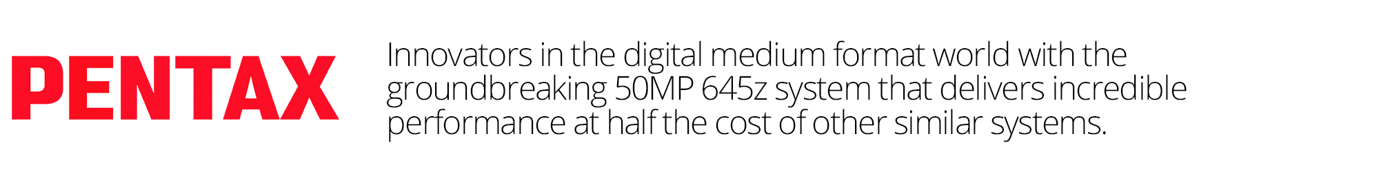 Rent the Pentax Digital Medium Format 645Z camera