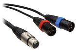 Remote Audio XLR5F to Dual XLR3M XLR Breakout Cable 25-foot
