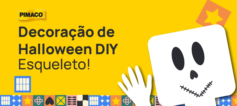 Decoração de Halloween DIY: como fazer um esqueleto com produtos PIMACO
