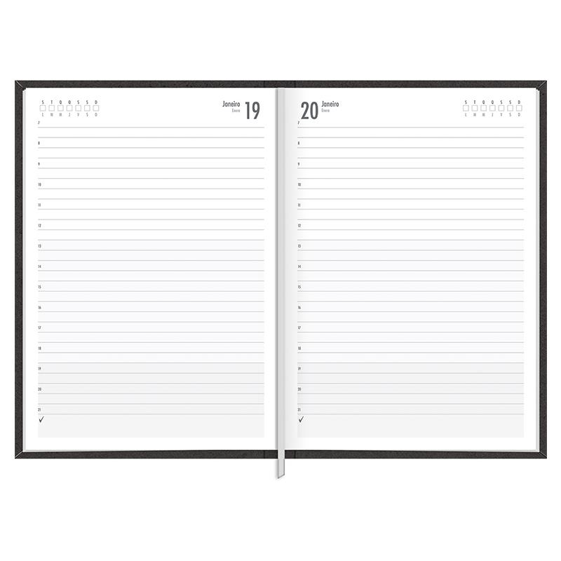 Agenda executiva costurada diária permanente Prátika 205x145mm 2026 - Tilibra