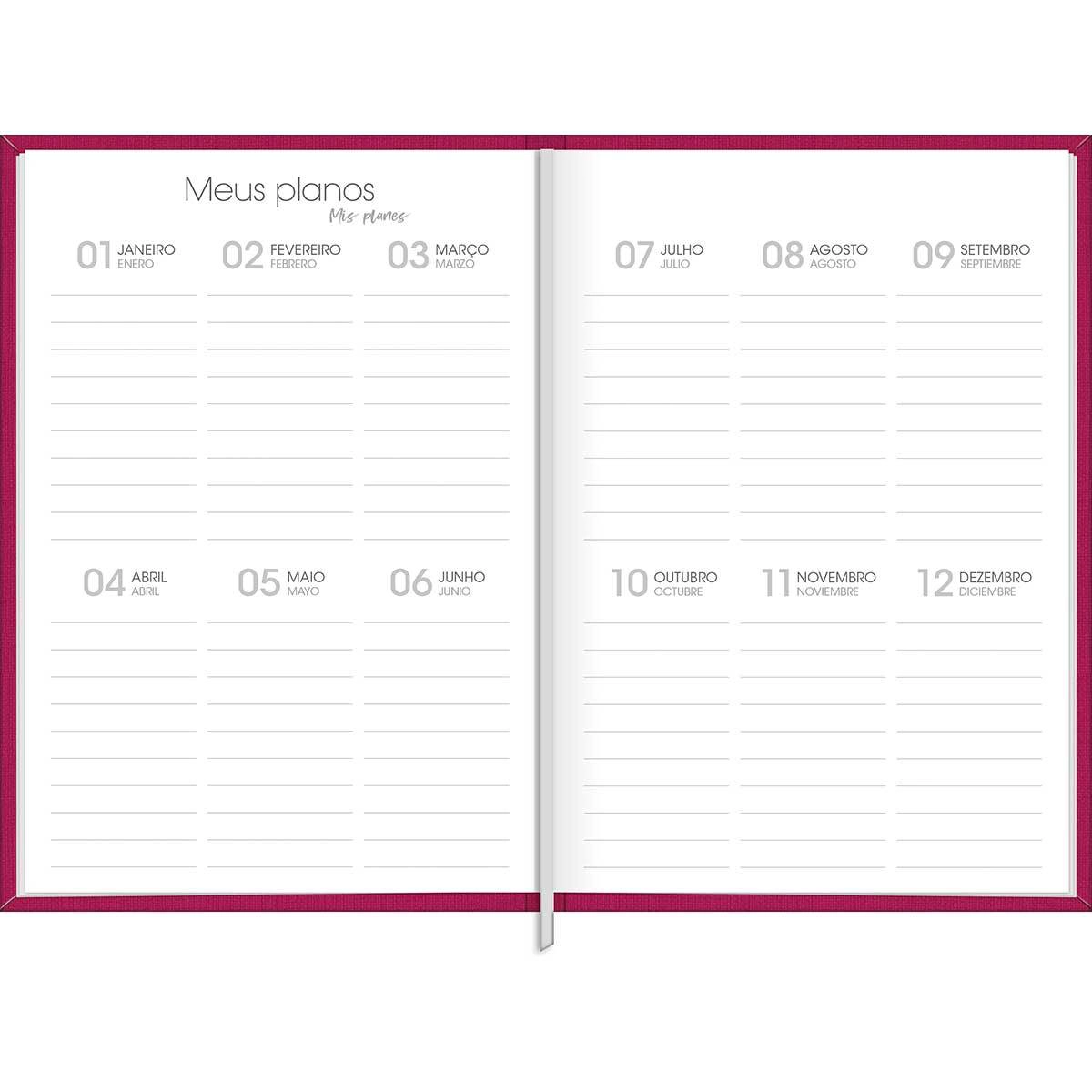 Agenda planner executiva costurada semanal Lume 192x134mm 2027 - Tilibra