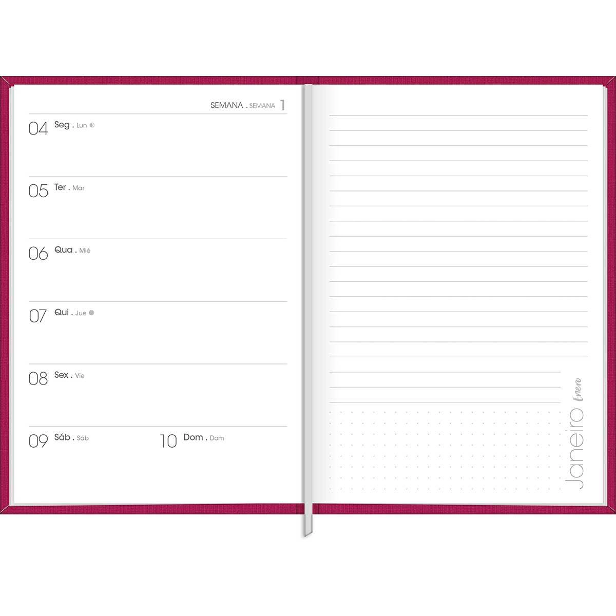 Agenda planner executiva costurada semanal Lume 192x134mm 2027 - Tilibra