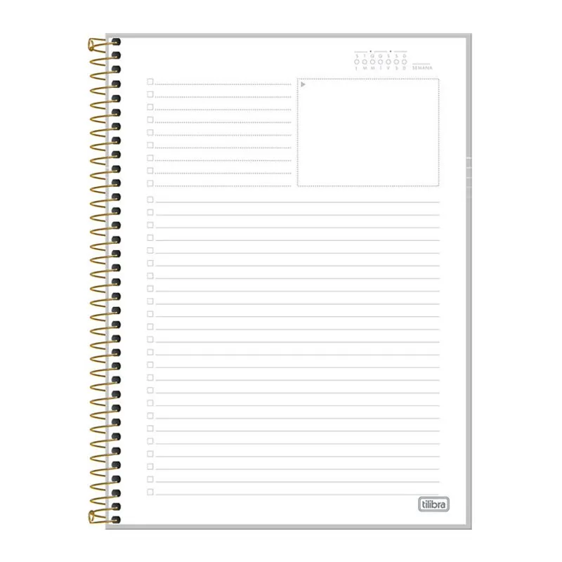 Caderno executivo capa dura universitário 80 folhas Secretária Organizer - Tilibra