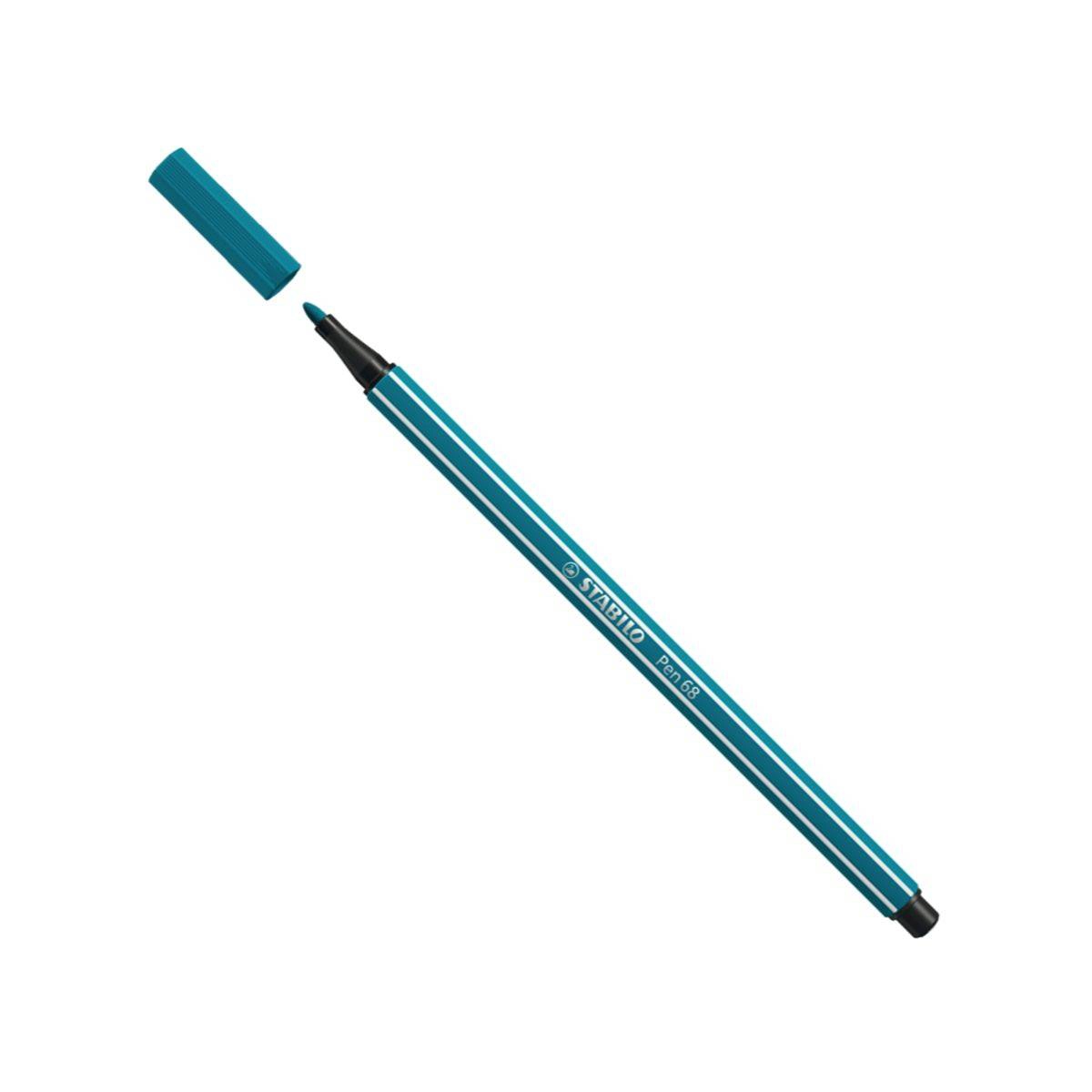 Caneta hidrográfica Ponta Sintética 68/22 - Azul Turquesa - Stabilo