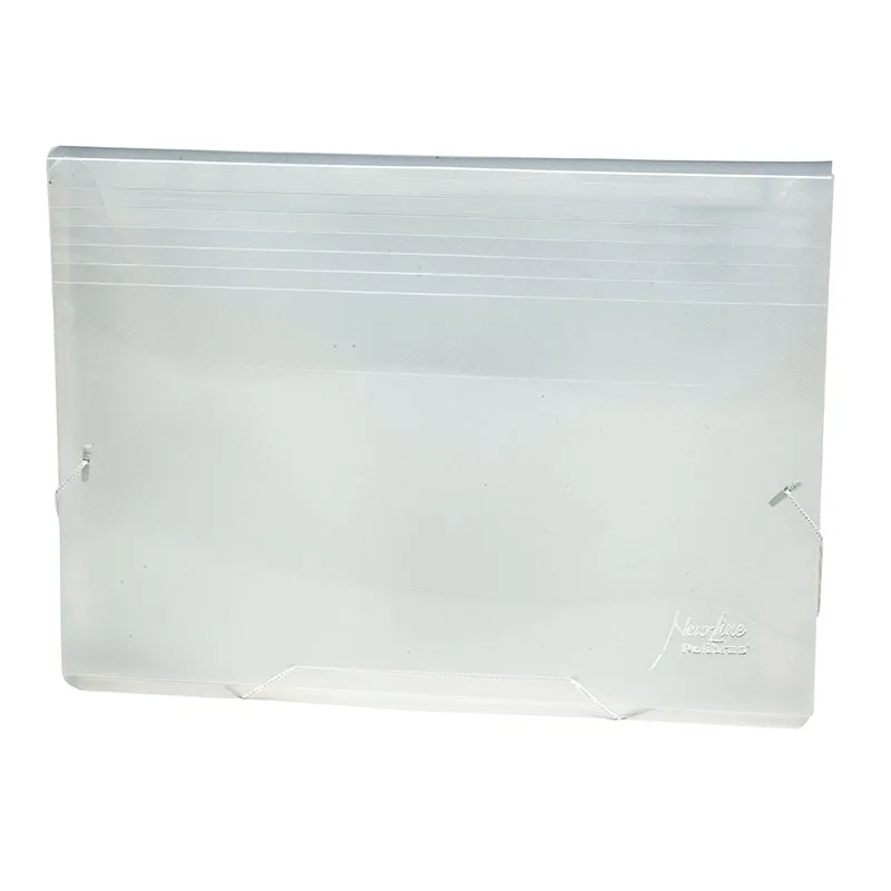 Pasta sanfonada oficio com 12 divisões Cristal - Polibras