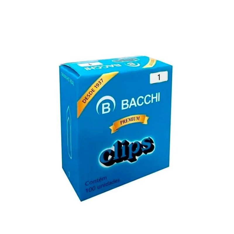 Clips galvanizado NR 1 - com 100 unidades - Bacchi
