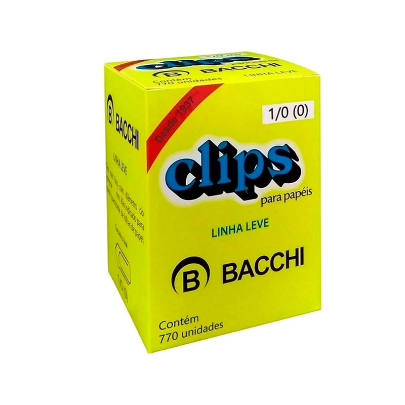 Clips galvanizado nr 1/0 (0) - com 770 unidades - Bacchi