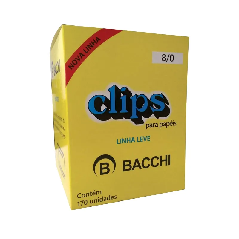 Clips galvanizado NR 8/0 - com 170 unidades - Bacchi