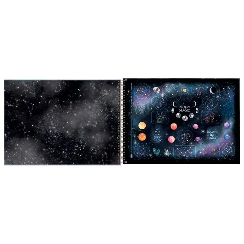 Caderno espiral capa dura cartografia 80 folhas Magic - Tilibra