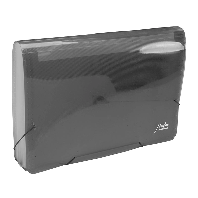 Pasta sanfonada A4 com 31 divisões Fumê - Polibras