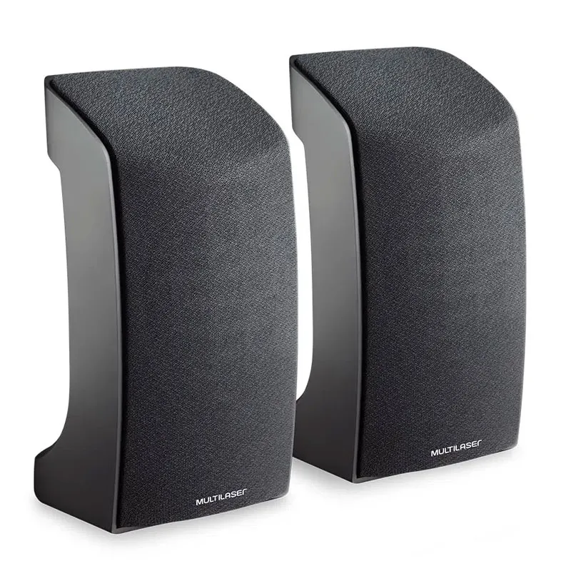 Caixa de som 2.0 1W RMS Compact USB preta SP093 Multilaser