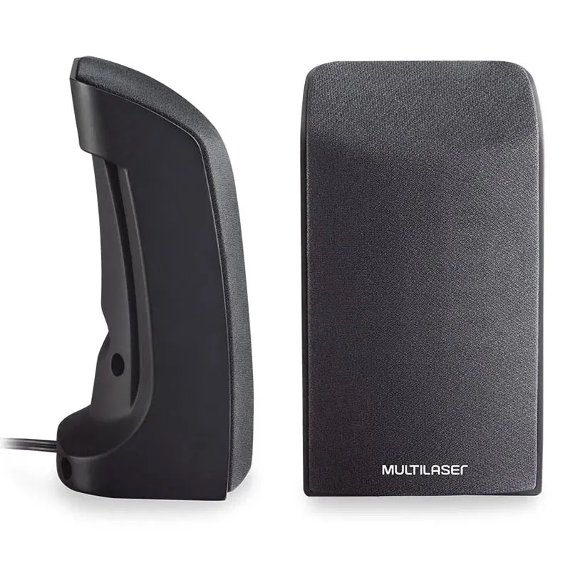 Caixa de som 2.0 1W RMS Compact USB preta SP093 Multilaser