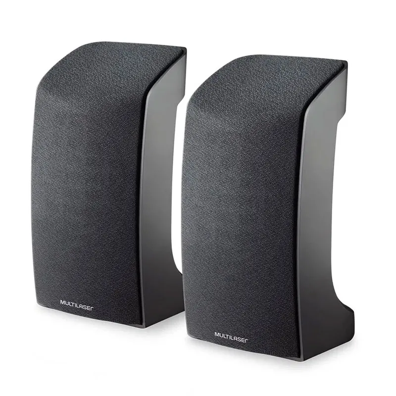 Caixa de som 2.0 1W RMS Compact USB preta SP093 Multilaser