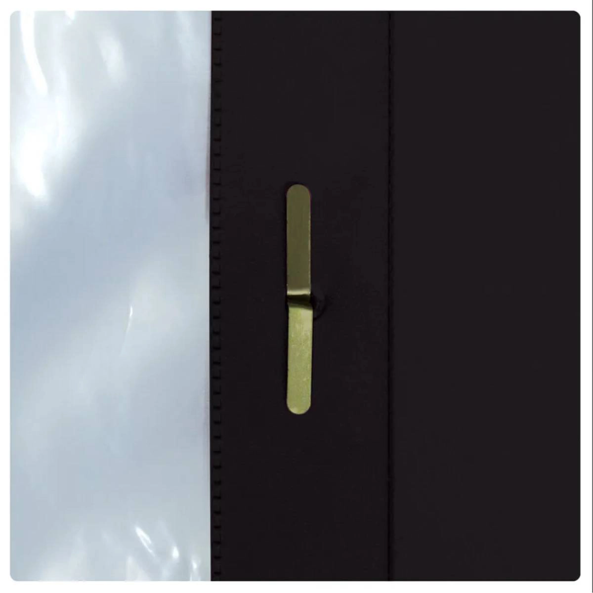 Pasta catálogo com visor 153 Preto 50 envelopes plástico - Dac