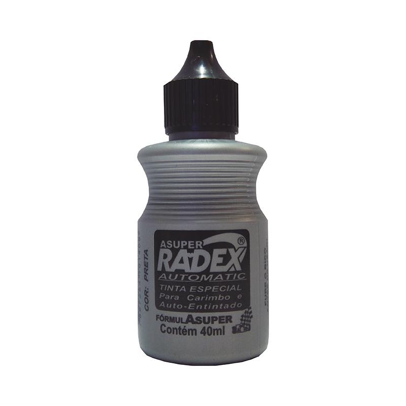 Tinta para carimbo Auto-Entintado 40ml - Preto - Radex