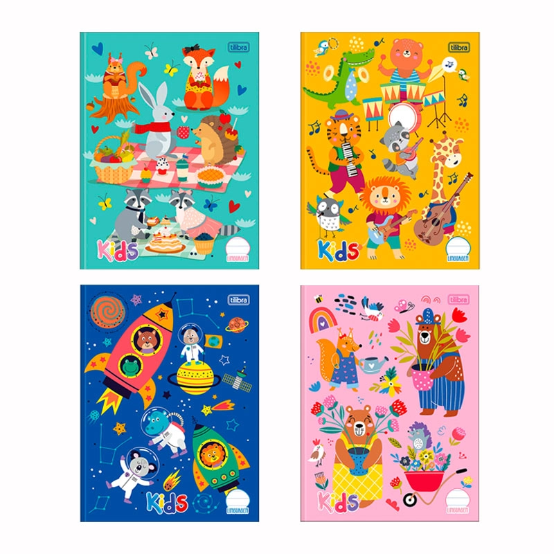 Caderno brochura capa dura linguagem 40 folhas Sapeca - Tilibra