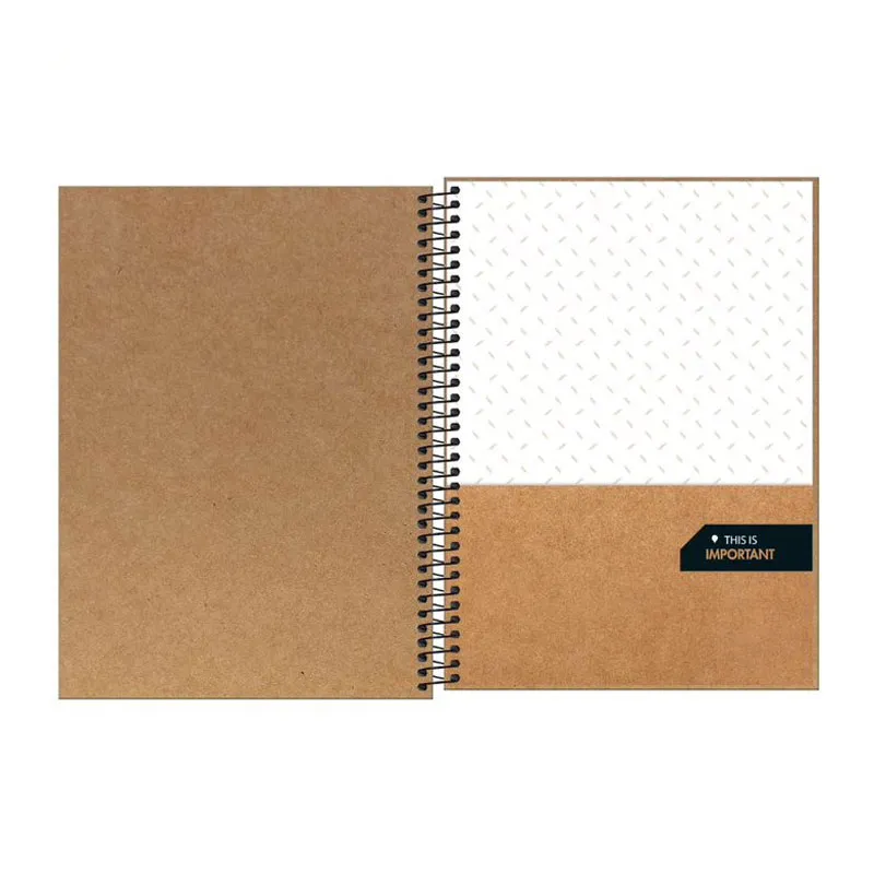 Caderno espiral capa dura colegial 1x1 80 folhas Kraftwork - Tilibra
