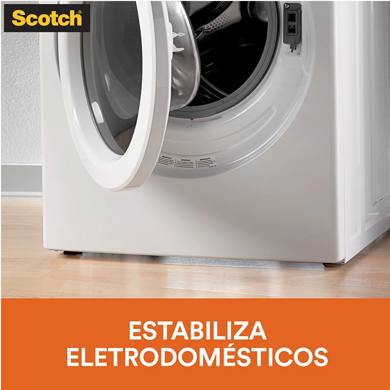 Protetor antideslizante Scotch quadrado preto Pequeno 12 unidades - 3M