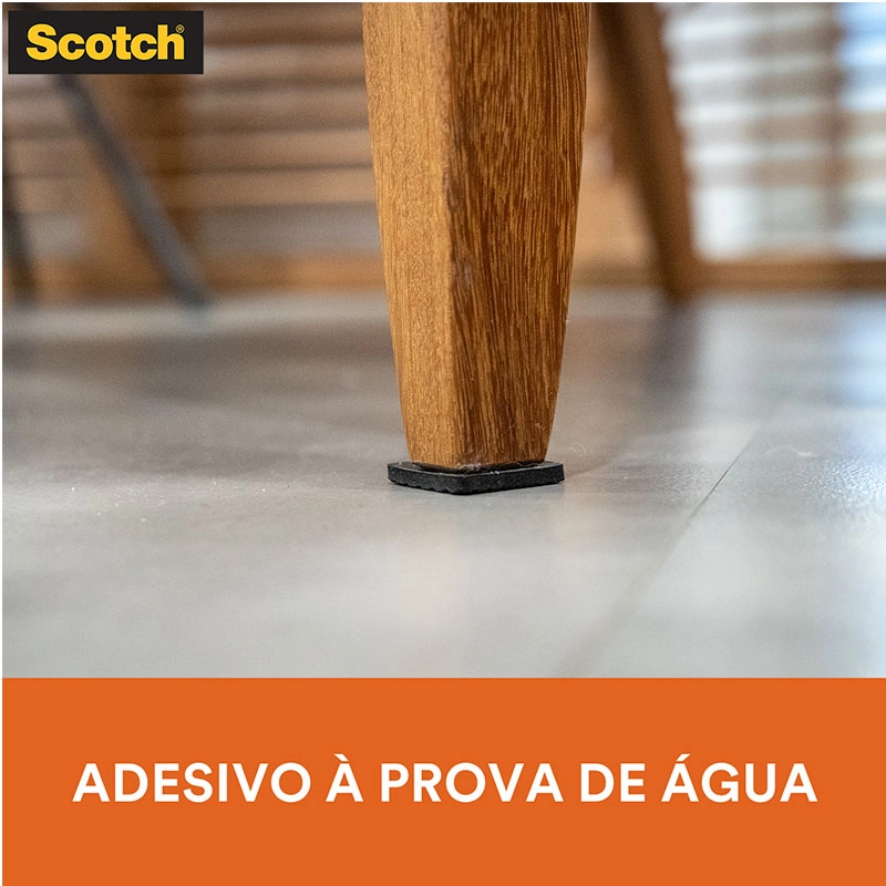 Protetor antideslizante Scotch quadrado preto Pequeno 12 unidades - 3M