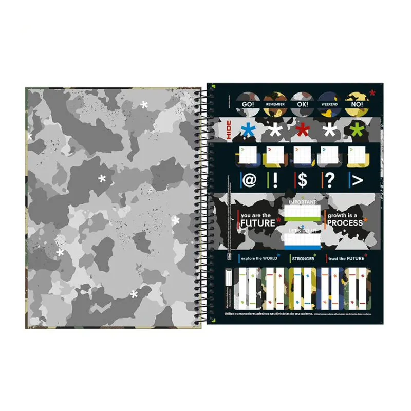 Caderno espiral capa dura universitário 16x1 256 folhas Hide - Tilibra