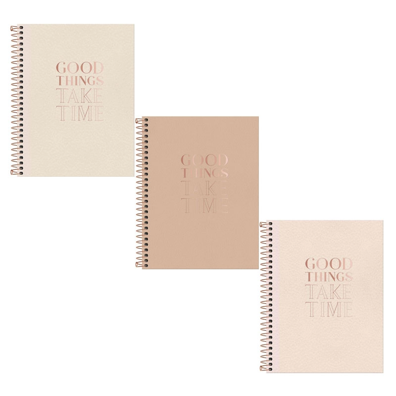 Caderno executivo capa dura colegial 80 folhas Vanilla Cambridge - Tilibra