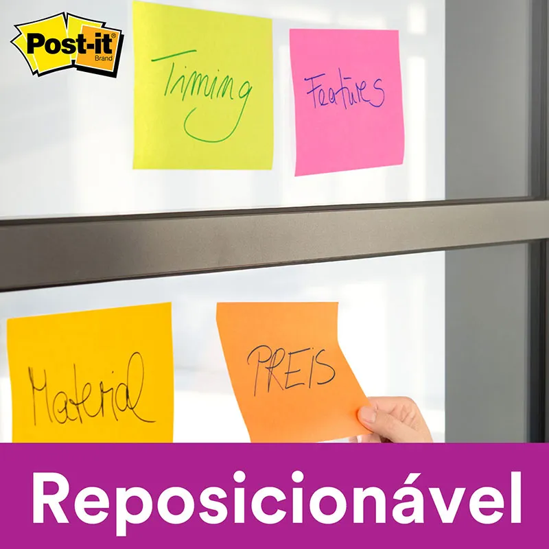 Bloco de notas super adesivas Post-it Orquídea 76x76mm 90 folhas - 3M