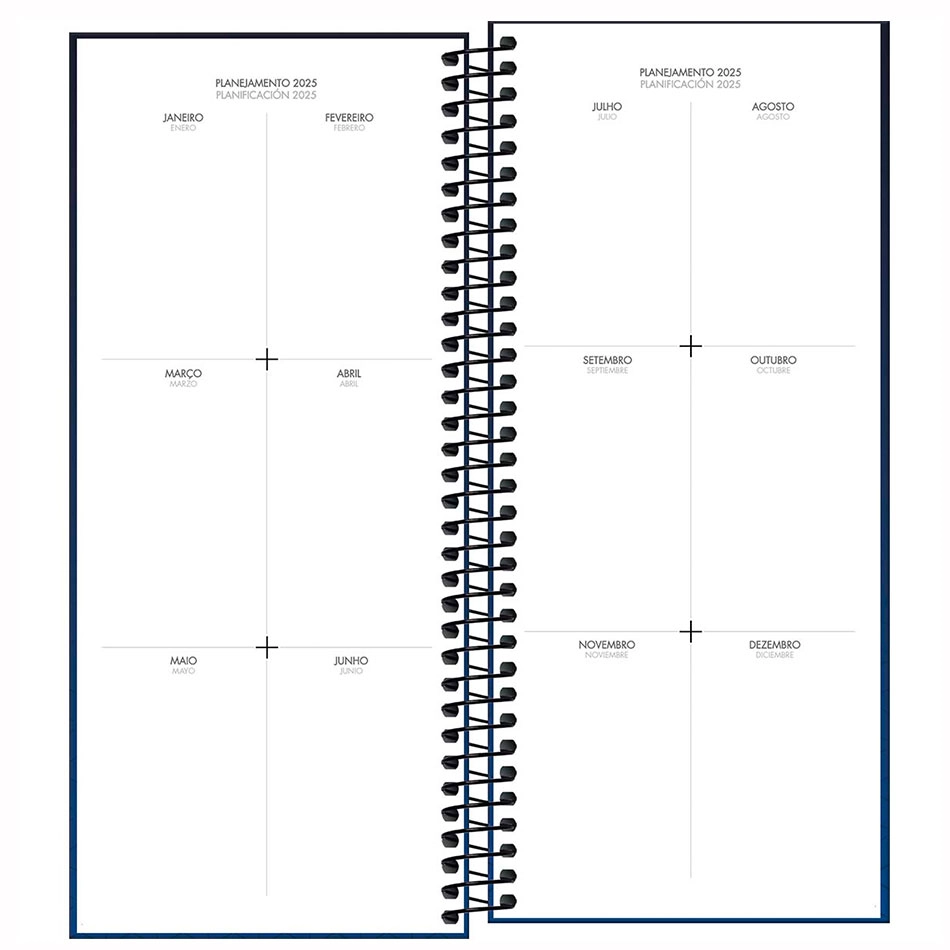 Agenda executiva espiral diária comercial Ideale 275x119mm 2026 - Tilibra