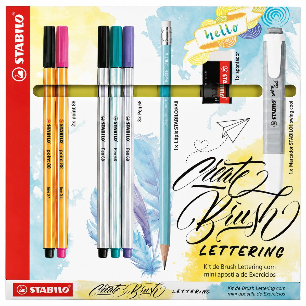 Kit brush lettering com 9 unidades 553405 - Stabilo