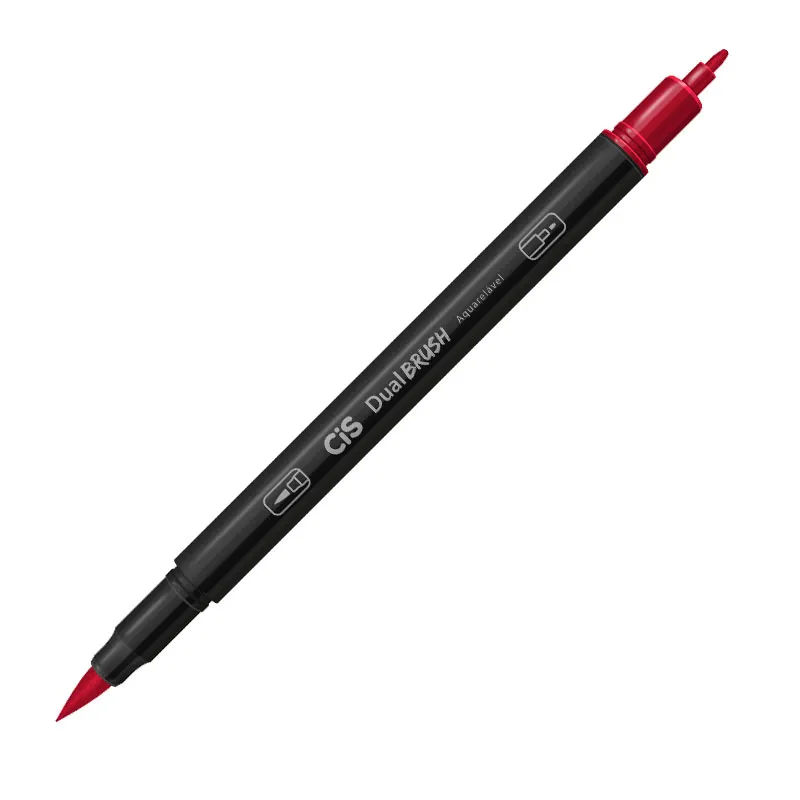 Caneta Pincel dual Brush Aquarelável - (15) - Vermelho Escuro - Cis