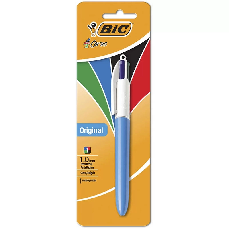 Caneta Esfer Retr til 1 0mm 4 Cores C 1 Unid Bic Escrita Lepok Caneta Esfer Retr til 1 0mm 4 Cores C 1 Unid Bic Escrita Lepok