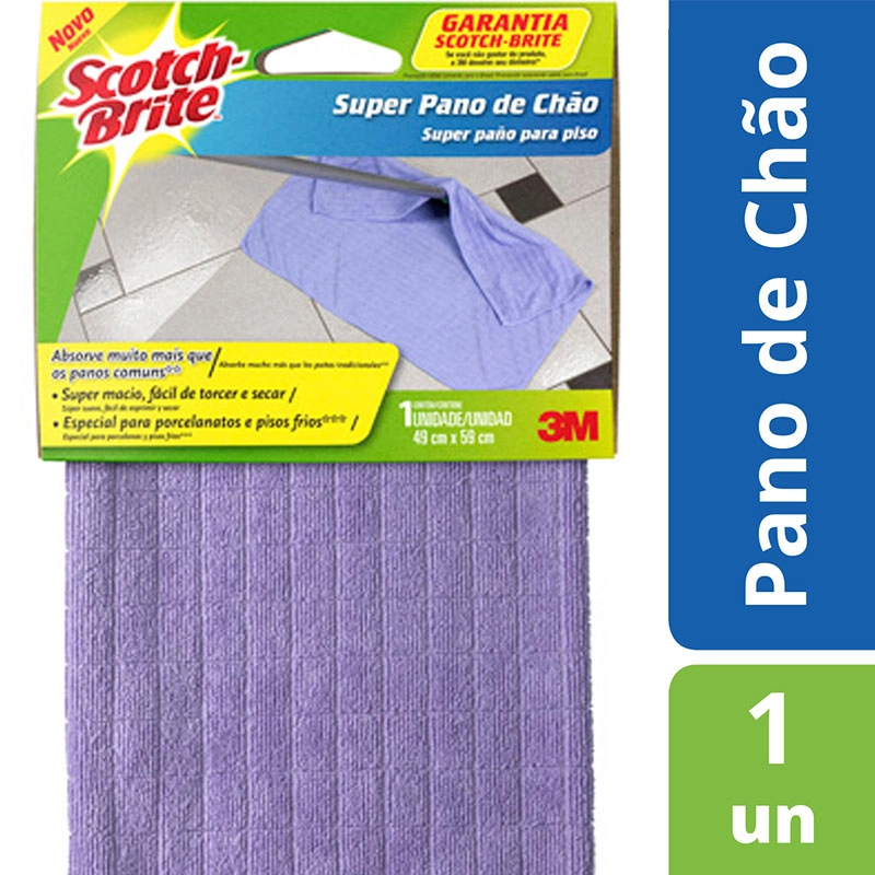 Super pano de chão Scotch-Brite roxo 49x59cm - 3M