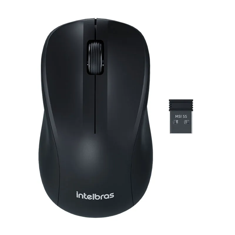 Mouse sem fio 1600 dpi MSI 55 Preto - Intelbras