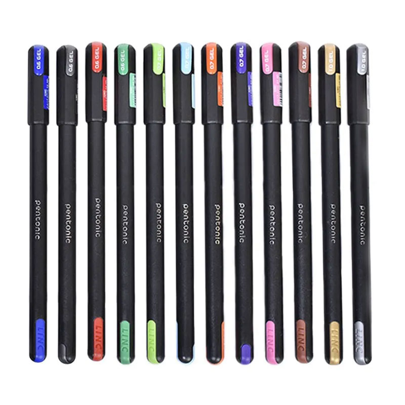 ぺぇご Caneta gel Pentonic com 12 cores - Cis - Escrita - Lepok