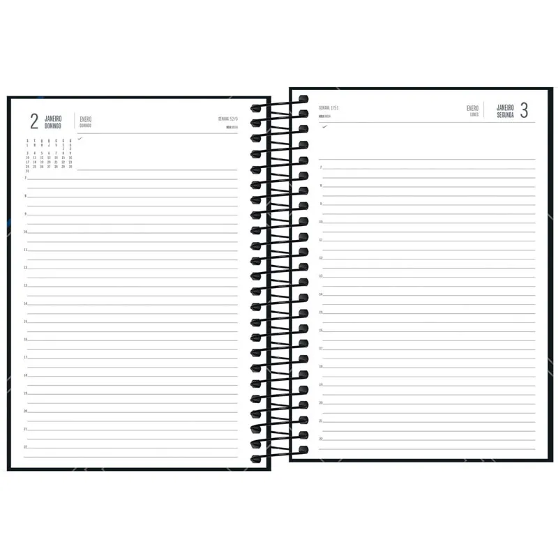 Agenda executiva espiral diária 1/4 Spot 187x129mm 2026 - Tilibra