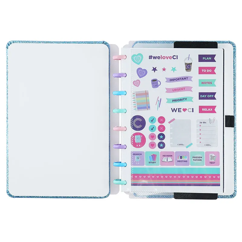 Caderno inteligente A5 Lets Glitter Ocean Blue - CIA52131