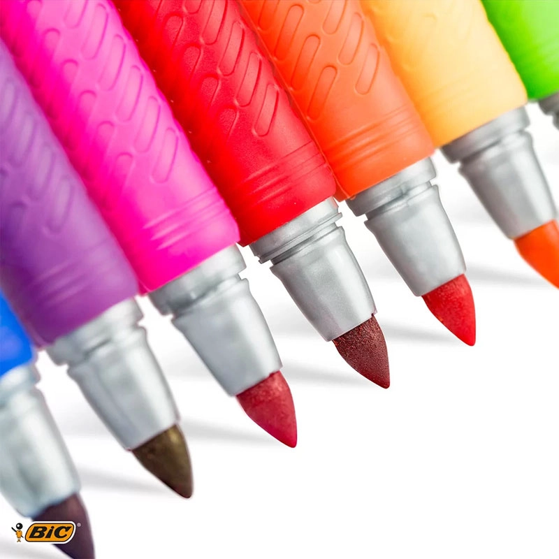 Kit marcadores Intensity com 12 unidades + copo personalizável - Bic